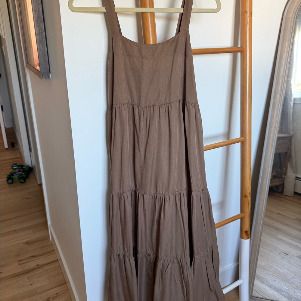 Brown Tiered Maxi Dress